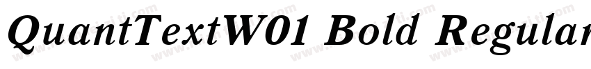 QuantTextW01 Bold Regular字体转换